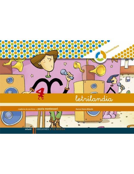 Letrilandia. Cuaderno pauta Montessori 4 Espiral