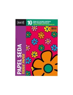 Bloc papel seda 10 hojas colores surtidos