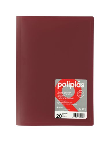 Carpeta 20 Fundas Poliplas Folio Opaco colores Surtidos