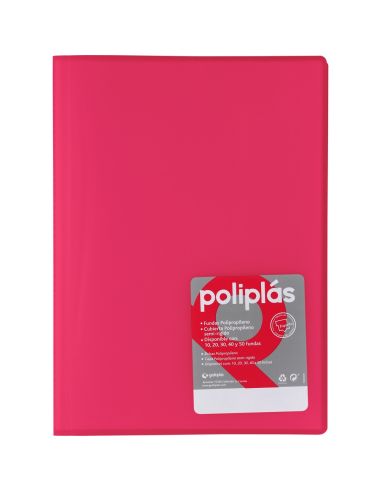 Carpeta 20 Fundas Poliplas Folio Translucido colores Surtidos