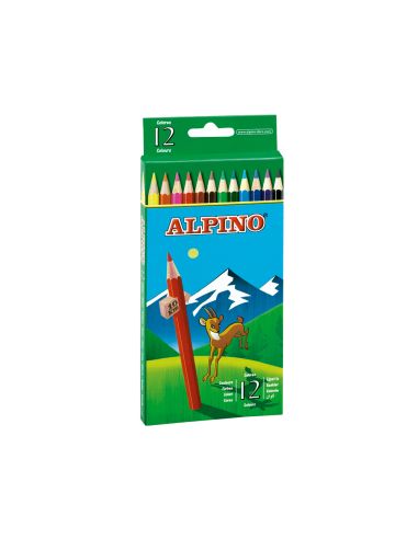 Lapices De Colores Alpino 654 Caja De 12 Colores Largos