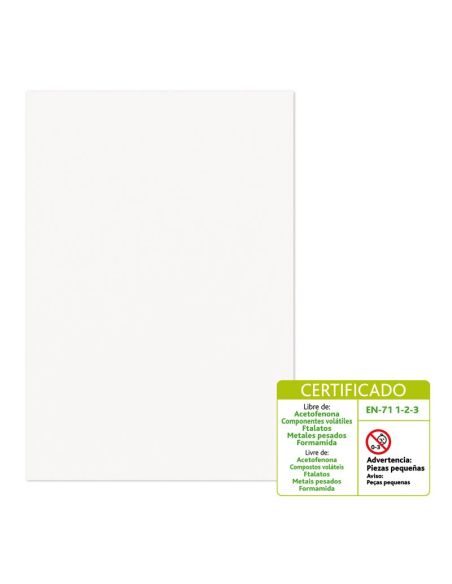 Goma Eva 60 X 40 Cm 2 Mm Modelo Liso Blanco