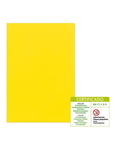 Goma Eva 60 X 40 Cm 2 Mm Modelo Liso Amarillo