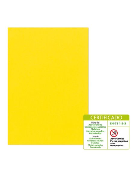 Goma Eva 60 X 40 Cm 2 Mm Modelo Liso Amarillo