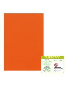 Goma Eva 60 X 40 Cm 2 Mm Modelo Liso Naranja
