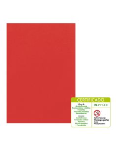 Goma Eva 60 X 40 Cm 2 Mm Modelo Liso Rojo