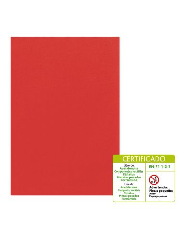 Goma Eva 60 X 40 Cm 2 Mm Modelo Liso Rojo
