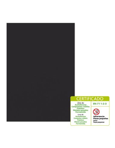 Goma Eva 60 X 40 Cm 2 Mm Modelo Liso Negro