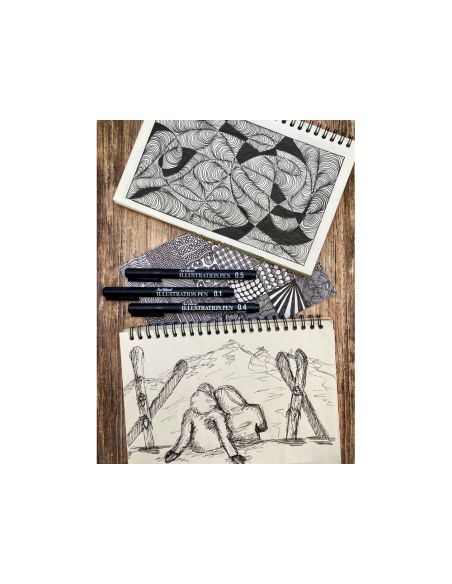 Rotulador Artline Calibrado Micrometrico Negro Illustration Pen Billetera Ek-280W3Iln Resistente Al